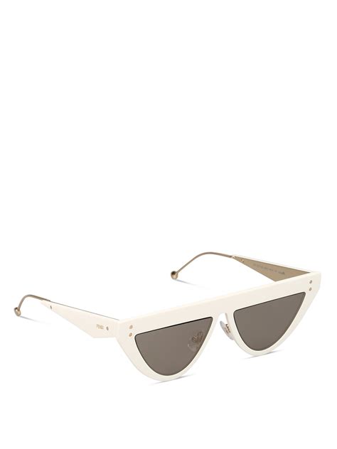 fendi defender white sunglasses|discount fendi sunglasses.